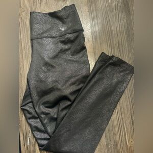 Black Shiny Leggings 7/8 length